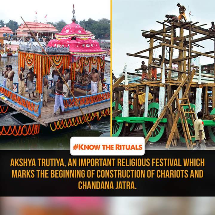 NabakalebaraOff's tweet photo. #KnowTheRituals 'AkshayTrutiya' an auspicious day that marks the beginning of construction of chariots & ChandanJatra http://t.co/TbhwckbEQm