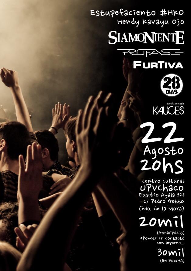 siamoniente's tweet photo. Para adquirir las anticipadas para la 5ta. fecha del @Estupefaciento en Fernando de la Mora pueden escribirnos al DM http://t.co/hah7oDm2mE