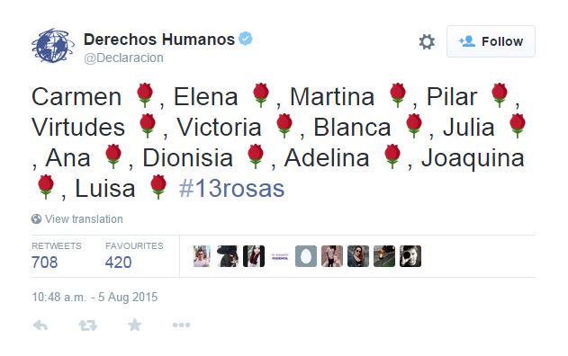 3CatInfo's tweet image. Twitter recorda les #13Roses 76 anys després del seu afusellament
bit.ly/1Uo3kjE