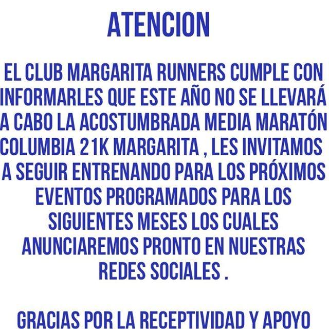 MalvadoElvis's tweet photo. [OFICIAL] en un comunicado a través de sus redes @margaritarunner confirma la suspensión de #21kColumbia | #Running http://t.co/GG57U1g11v