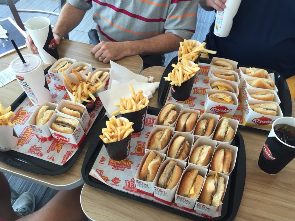 WebbLewis21's tweet photo. Having a little lunch with some guys from @UMTrueRebel today at @OxfordKrystal #sackfull http://t.co/oBbYaGaV74