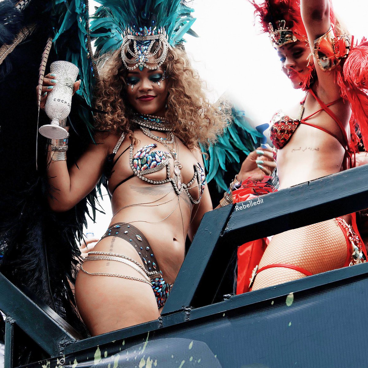 rebelledit's tweet photo. Rihanna attending Crop Over in Barbados in 2011, 2013 and 2015 http://t.co/2MleJsBM4B