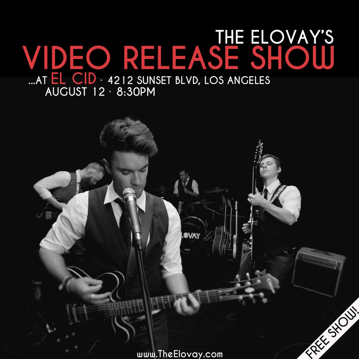 ElovayMusic's tweet photo. We're playing a video release show for our new clip #HustlerParanoia the night BEFORE it premieres online! 8/12 http://t.co/4ND4XmiLun
