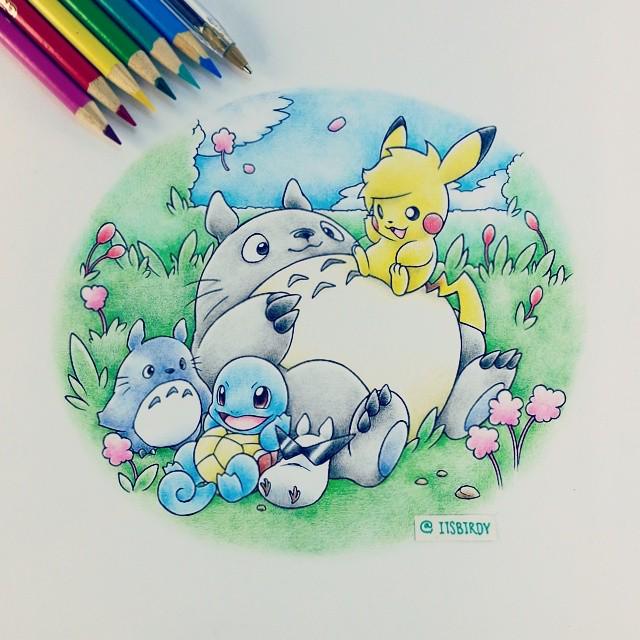 AnimeMangaTweet's tweet image. Totoro &amp;amp; Pokémon.
Artista: Its Birdy