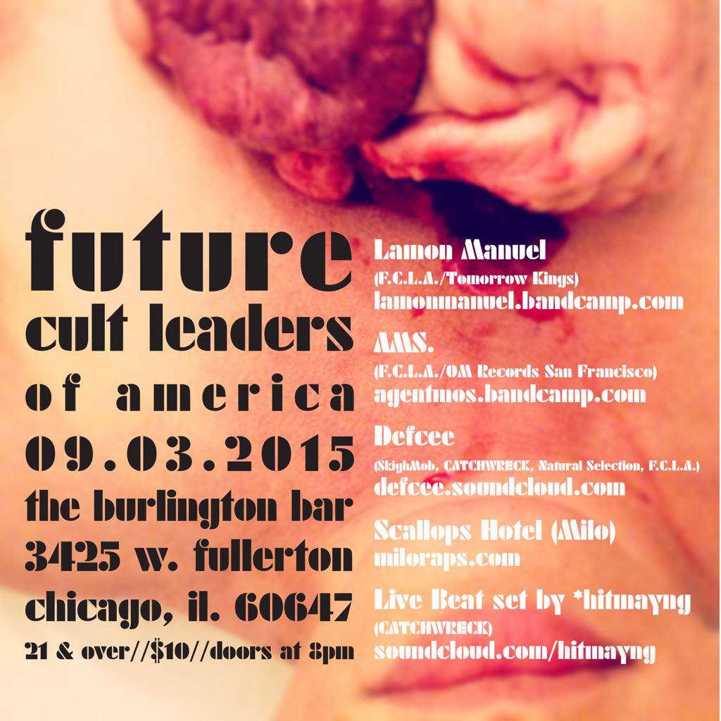 lamonmanuel_'s tweet photo. 9/3: Lamon Manuel, AMS., Defcee, Scallops Hotel (Milo) and *hitmayng @ The Burlington.

https://t.co/jcjijcUdzZ http://t.co/WZh6iHuilS