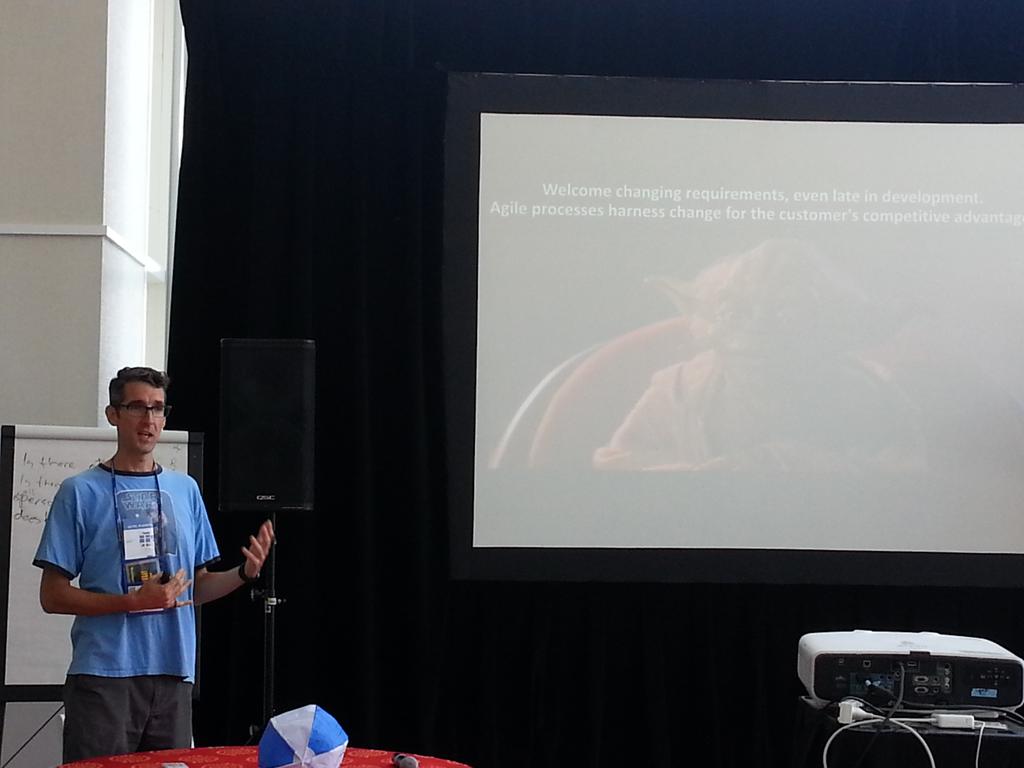 Open_Jam's tweet photo. Now in #OpenJam  Agile Manifesto in a Star Wars Universe #agile2015 http://t.co/D89i32b2yf