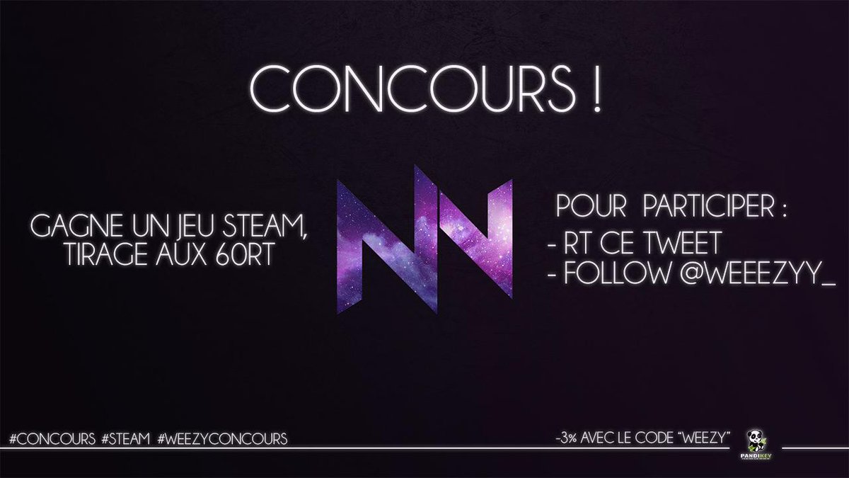 H1WeeZy's tweet photo. [CONCOURS#2] RT + Follow pour tenter de gagner un jeu steam ! Tirage aux 60RT ! #Concours #Steam #WeeZyConcours http://t.co/0qXP4l1bLf