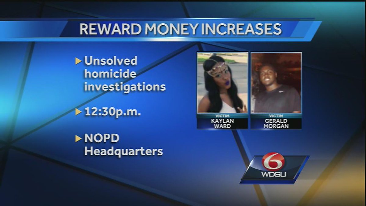 wdsu's tweet photo. INFO: Two cases are #kaylanward and #geraldmorgan. Both center in New Orleans East. Unrelated. http://t.co/AKXK96GUBs http://t.co/D8nlhJ28Wp