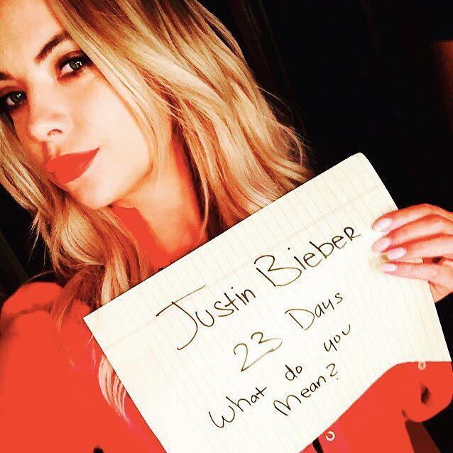 WDYM_JB's tweet photo. @AshBenzo supporting @justinbieber new single also! #WhatDoYouMean #23Days http://t.co/nSEPZFyJVG