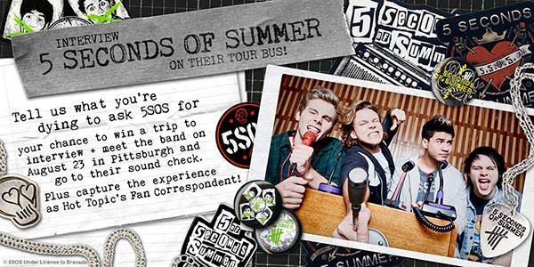 CALLING ALL @5SOS FANS! You won't want to miss this... hottopic.com/5sosfancontest #5sos