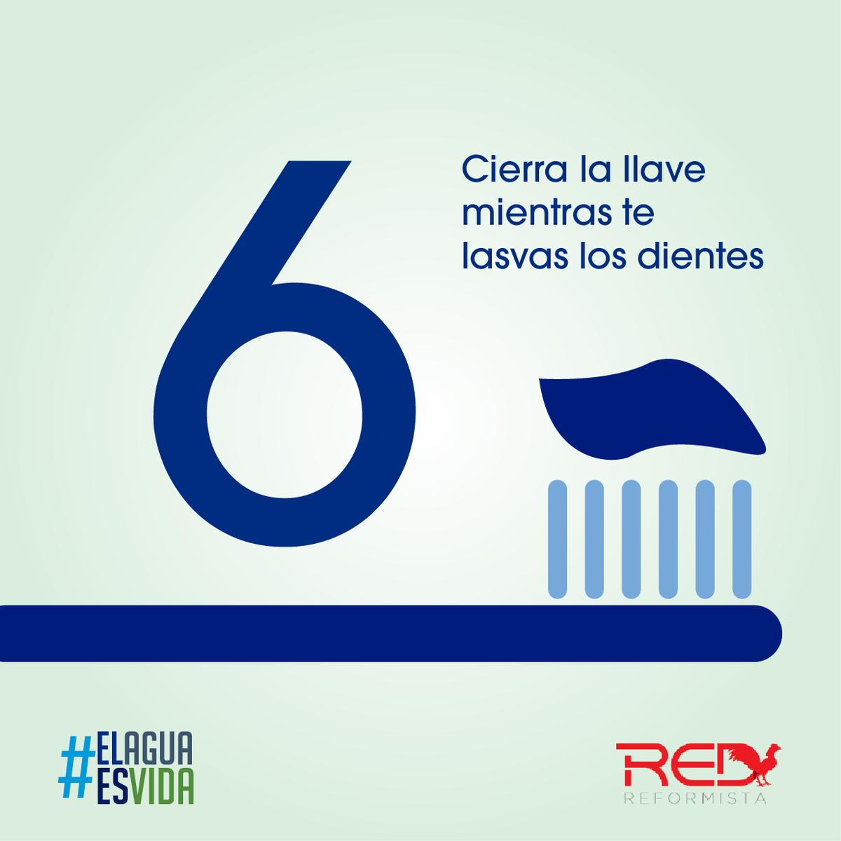 Lared_do's tweet image. Nuestro #RedTips #6 de hoy. Al momento de lavarte los dientes cierra la llave mientras lo haces. #ElAguaEsVida