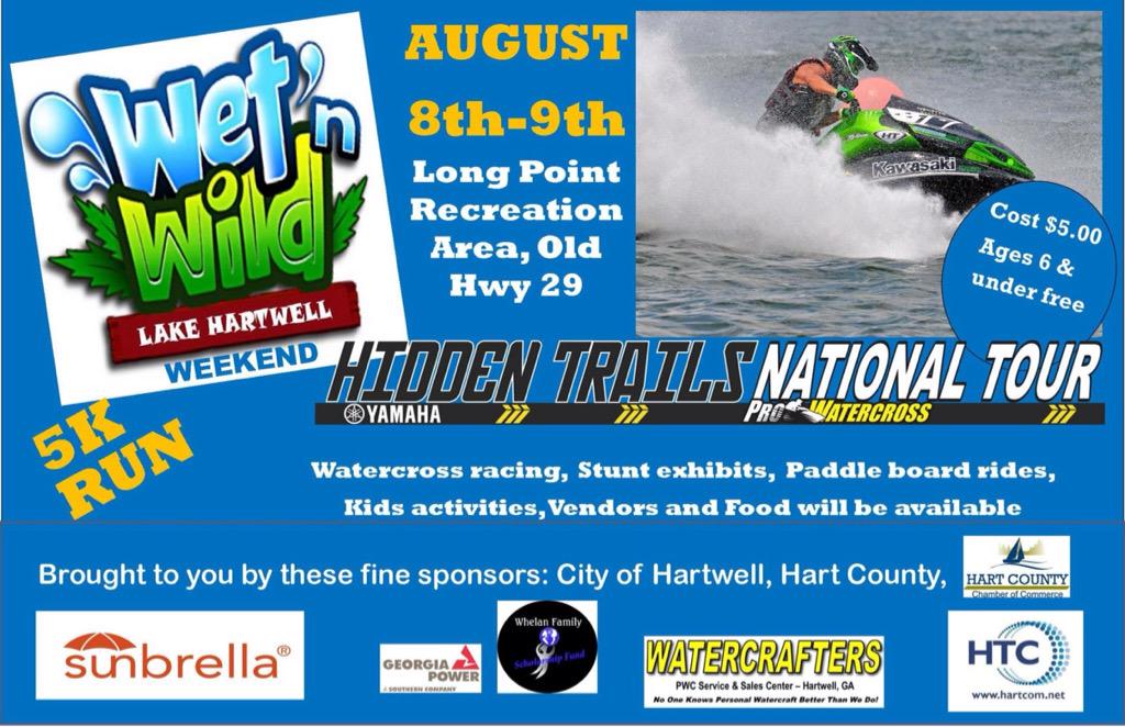 It's almost time for the Triple Crown of Watercross at Lake Hartwell, Georgia! Come out and get Wet n' Wild!!! 🏁☀️😎