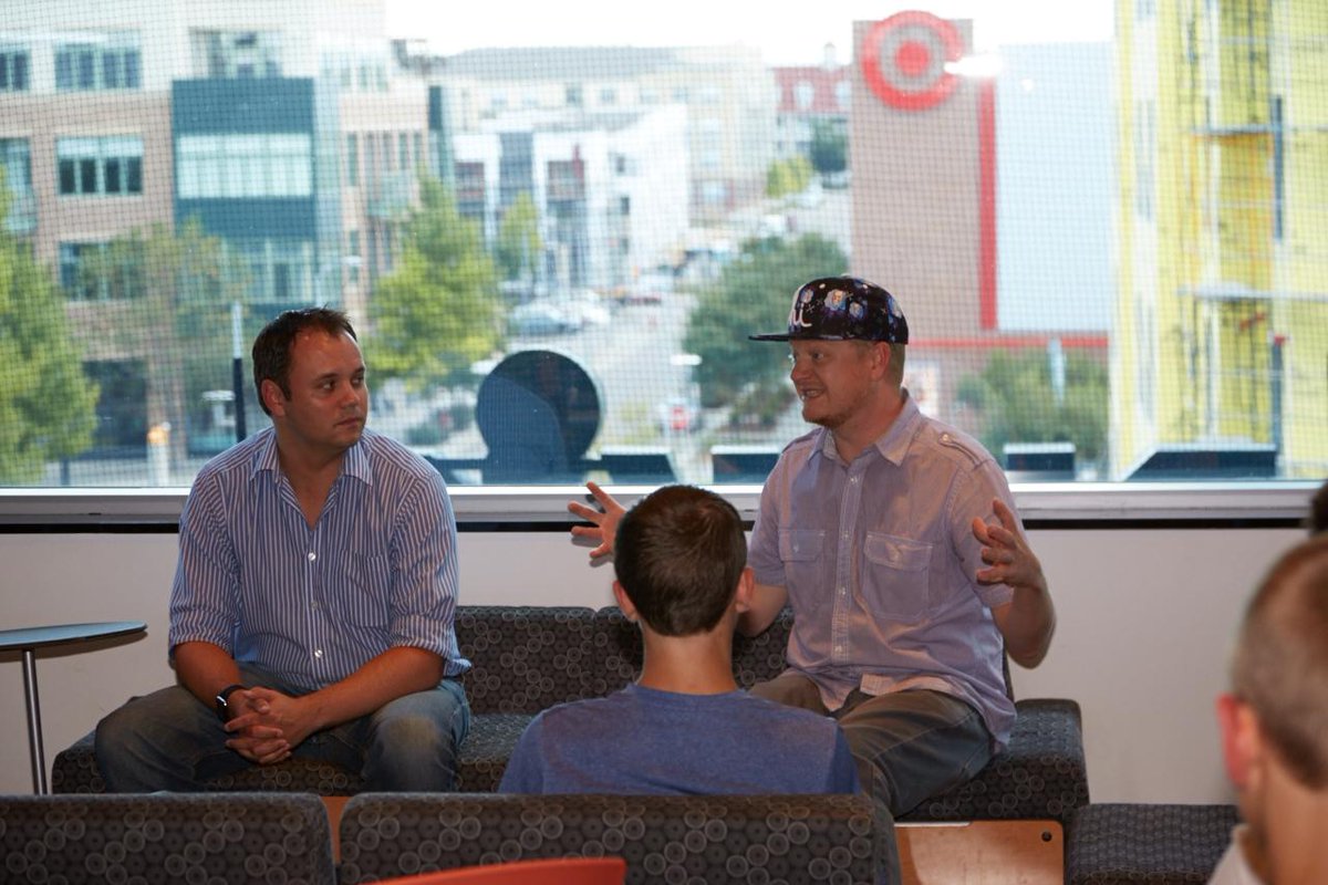 IntegerGroup's tweet photo. Integer's own @DB1664 and @sethstil talking User Experience to #jcplteens from @JCPL http://t.co/y1hOfVoC2y