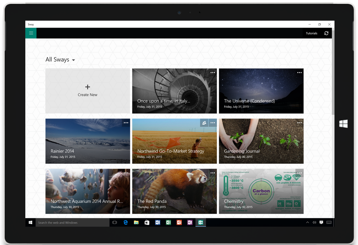 MSFTDavid's tweet photo. Announcing #Sway General Availability, #Office365 worldwide rollout, and #Windows10 app! | https://t.co/6mdII1S8to http://t.co/00xARBac1v