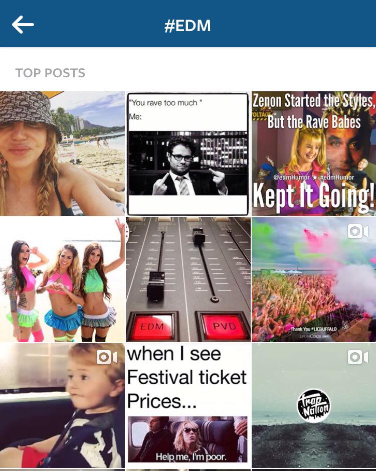 Well, that didn't last long! #EDM is back on Instagram already!