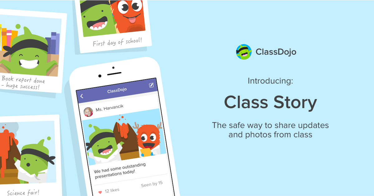ClassDojo's tweet photo. Introducing Class Story! Grab your spot on the waitlist to get it first ;) http://t.co/DpMhvs04ks #dojochat #edchat http://t.co/3dXrv9oKmR