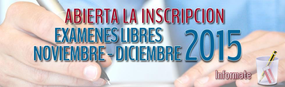 Abierta la inscripción Exámenes Libres Nov - Dic 2015 
Informate culturalinglesaweb.com.ar