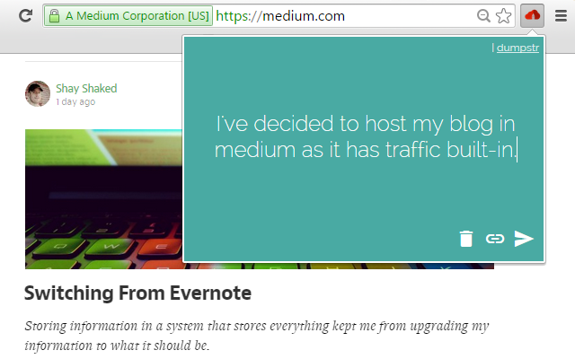 dumpstrio's tweet photo. Capture your thoughts while browsing with Note to Self #chrome extension https://t.co/MHZrbGQKwk http://t.co/9GEZQJDlux