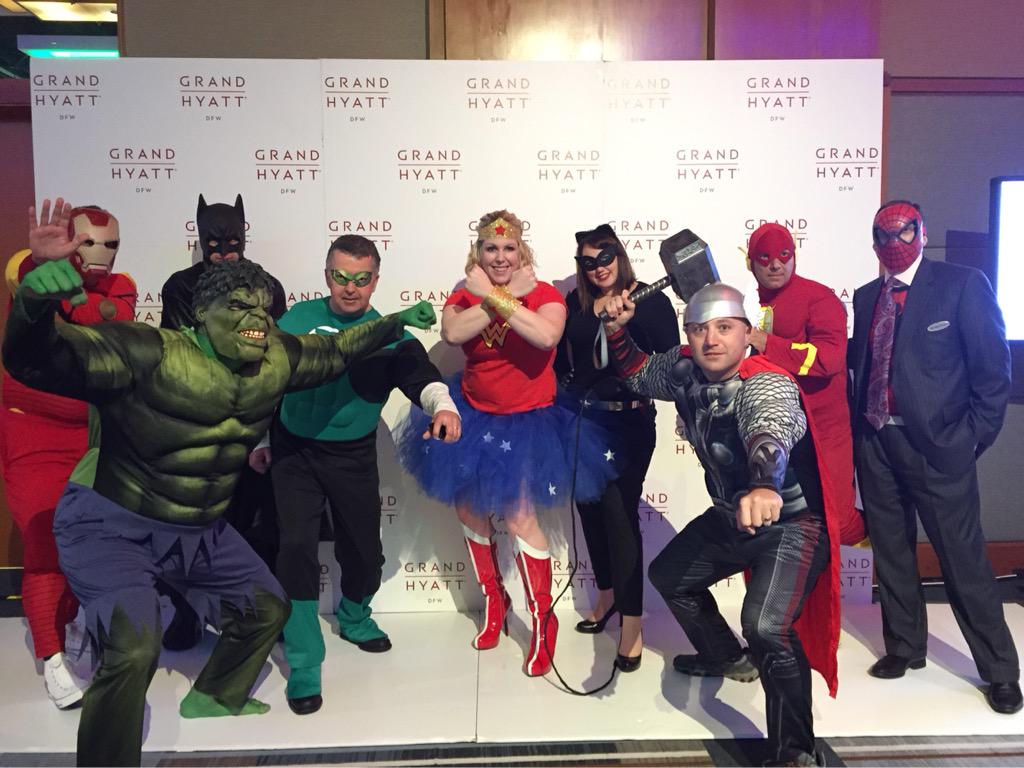 BenPremack37's tweet photo. @GrandHyattDFW coming together as a team of true superheroes for a great cause!  #4emma4all http://t.co/r0TbLXivEQ