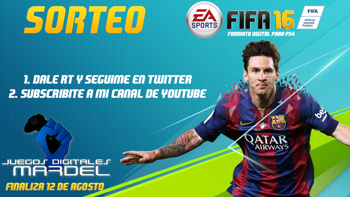 PatanRex's tweet photo. Participa y ganate un #FIFA16! 
Dale RT y seguime en Twitter. 
Subscribite a mi canal: http://t.co/q6eEAqm1Fs. http://t.co/xoCY8aoEHm