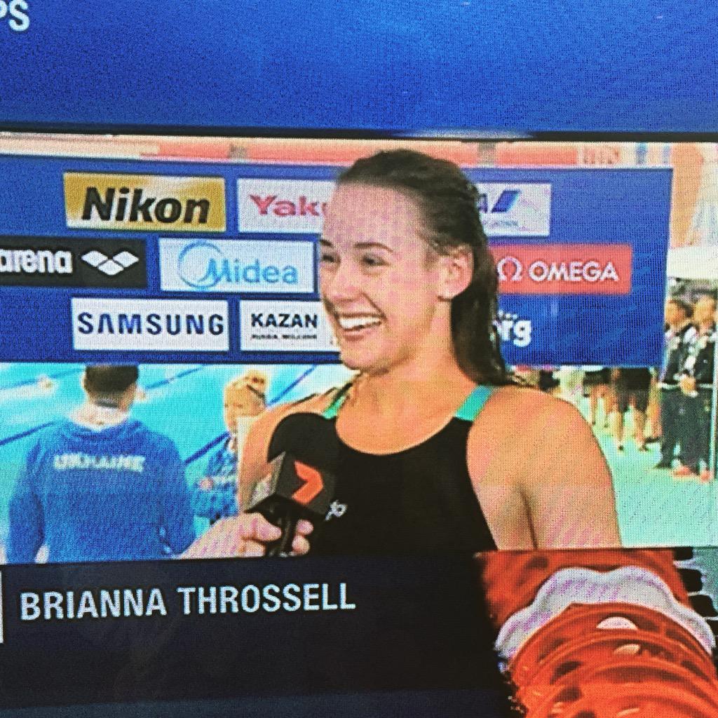 <a href="/briathrossell/">Brianna Throssell</a> through to the final for women's 200 fly at #Kazan2015 👏👏🏊😁 #swimming #teamzealous #worldchamps