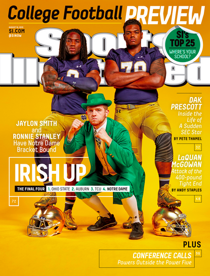 MrRubino's tweet photo. College football...yeah!! This @SInow cover should certainly bring out the ND haters. #HereWeGo #goirish #WeAreND http://t.co/PXXbeW77yY