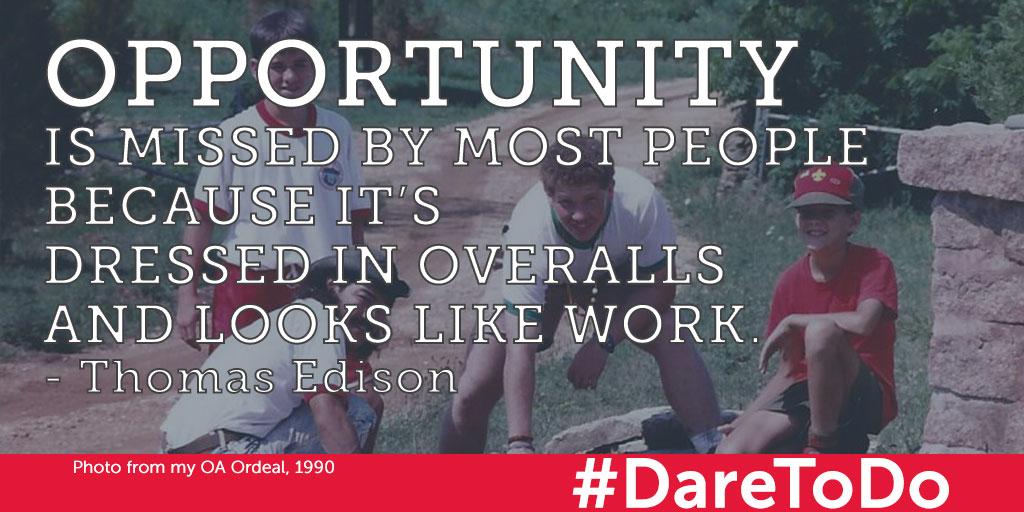 NOACEagle's tweet photo. .@OANationalChief Challenge: A Good Turn a day for 100 days to start the OA's next 100 years. #DareToDo #NOAC2015 http://t.co/OM0pZpahJE