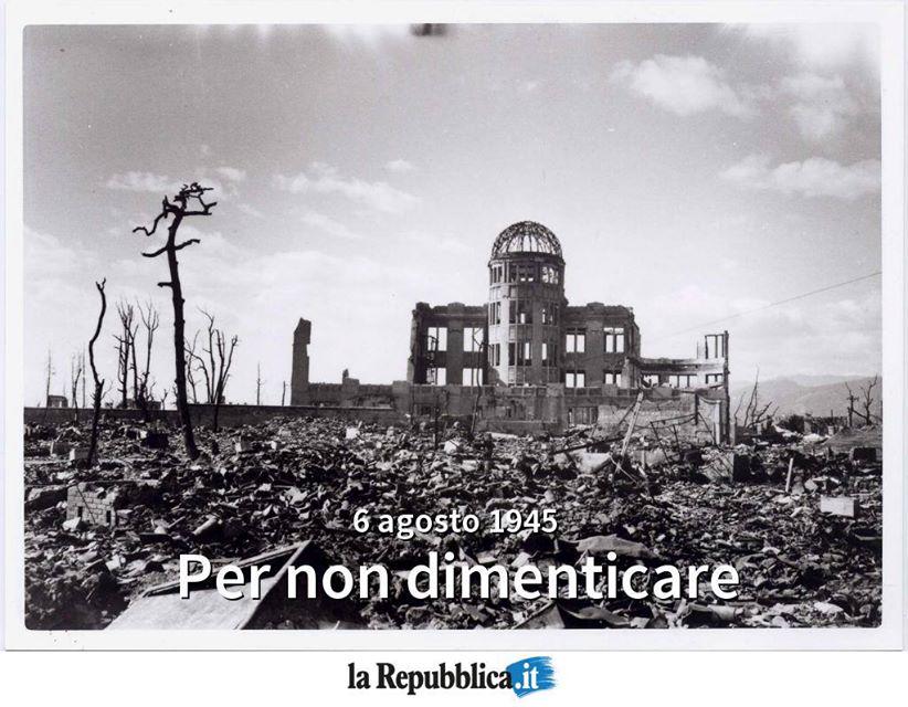 6 agosto 1945 - 70 anni fa la tragedia della bomba atomica su #Hiroshima #AccaddeOggi