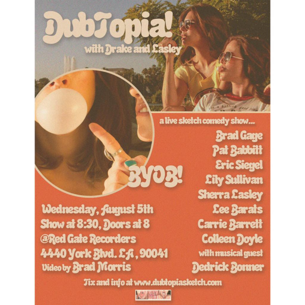 <a href="/DubTopiaSketch/">DubTopia!</a> tonight with me and <a href="/SherraDiddle/">Sherra Lasley</a> hosting! Special 'cause you're there...right? #candyasspromotions