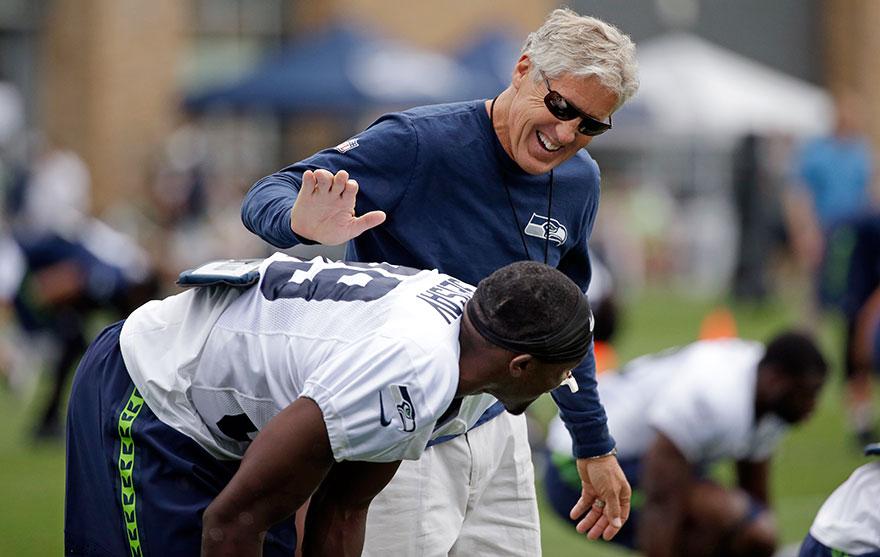 Seahawks's tweet photo. Here's 12 songs we overheard playing at Day 5 of #SeahawksCamp: [http://t.co/GLWNAQxOlk] http://t.co/GXiJ8coitH