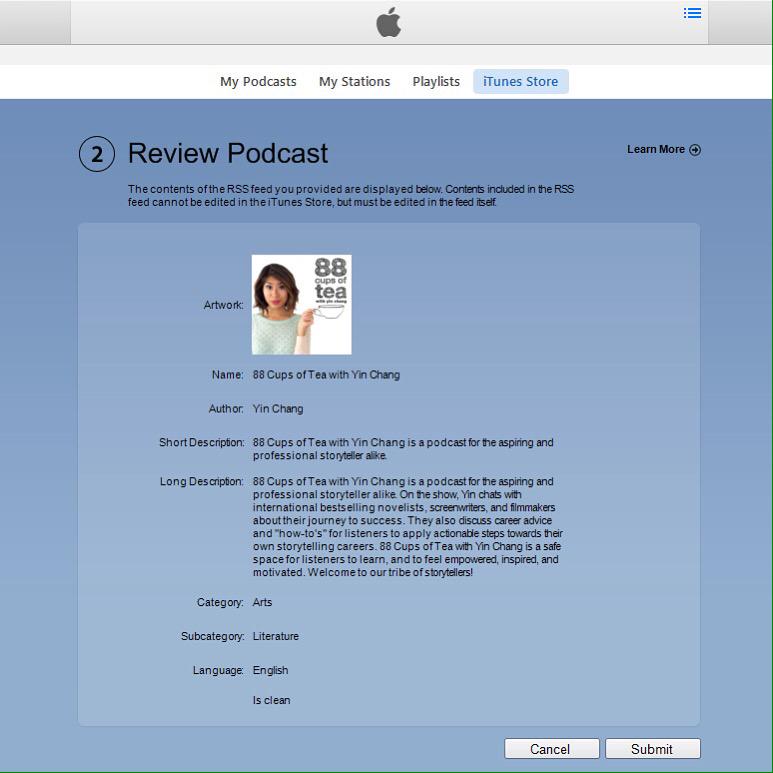 88cupsoftea's tweet photo. AHH just clicked "submit"! Been dreaming of this moment for over a year.  Waiting for @iTunesPodcasts approval now! 🙏 http://t.co/vMiKkCc6Y4