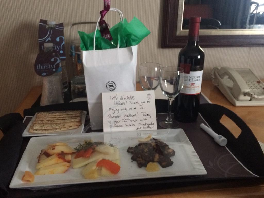 BrunsOfFun's tweet photo. @sheratonhotels @spg exactly why I stay at your hotels. Thank you for appreciating the loyalty. http://t.co/NyAuiPHy1R