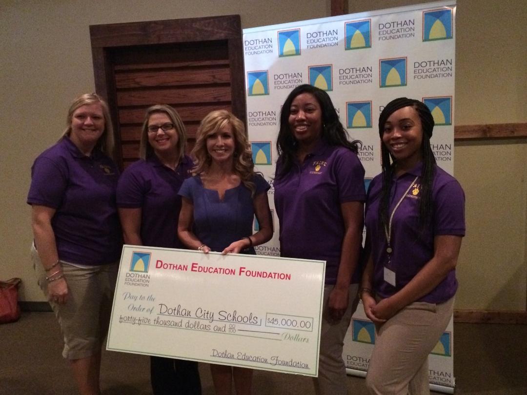 Winners of Dothan Education Foundation grants awarded at the Dothan City Schools 2015 Back to School Institute.