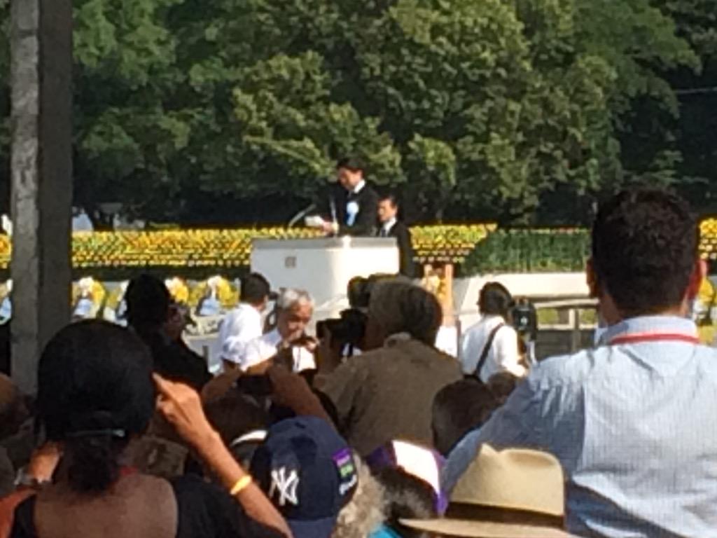 wsj2015's tweet photo. All scouts are now listening to the Prime Minister of Japan. #Hiroshima #WeRemember #ASpiritofUnity #wsj2015 http://t.co/cQFWCQFY1c