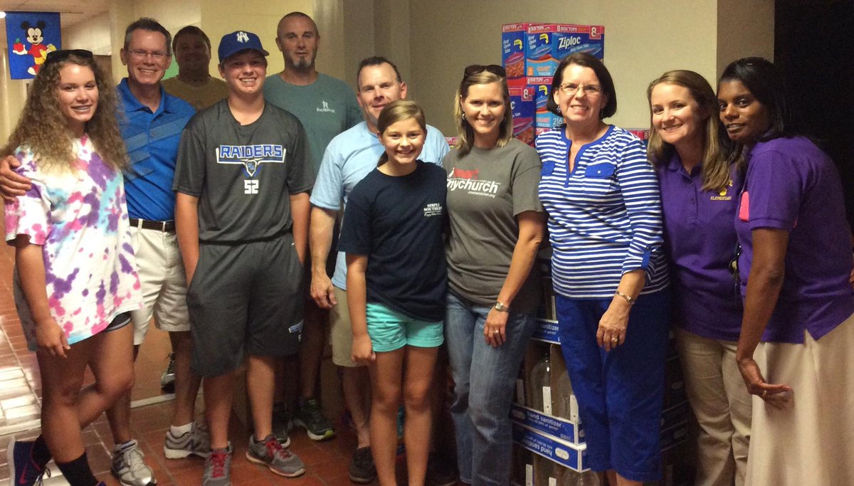 Donated School Supplies from Covenant United Methodist Church #schoolsupplies #faineelementary #CovenantMethodist