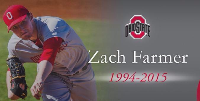 RealKentMurphy's tweet photo. Ohio State's pitcher Zach Farmer passed away after a battle with leukemia. RIP Zach, throw some heat in heaven ⚾️ http://t.co/6TKIhaHNM0