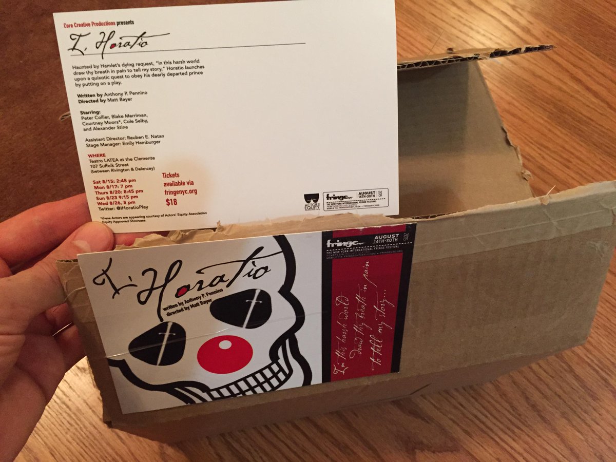 IHoratioPlay's tweet photo. Our D-O-P-E #postcards arrived today and they look FAB! Thanks #Compucolor for fast, quality service! @FringeNYC http://t.co/WpOYKU0hOS