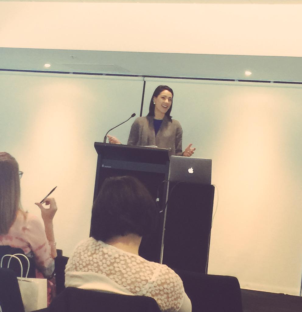 Cimonetta's tweet photo. @TaraRushton owning the stage at #SwitchedOnWomen with her talk on managing your profile/personal brand 👌 #FoxSports http://t.co/E17yh0bHa4