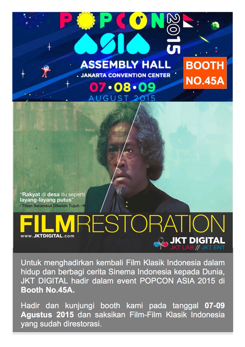 JktDigital's tweet photo. Yang ke @PopconAsia di JCC tgl 7-9 Agustus ini mampir booth kami ya. http://t.co/F6bsCbI2pB