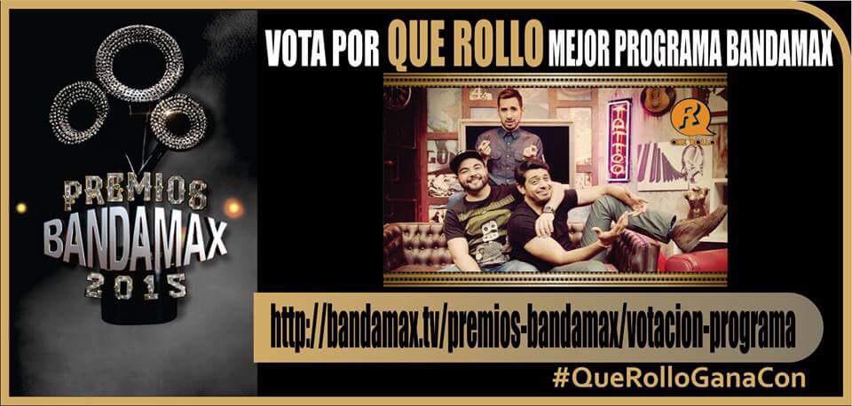 Segura_Jessica's tweet image. Voten por @QueRolloOficial para #mejorprograma en @TvBandamax son la onda 😘