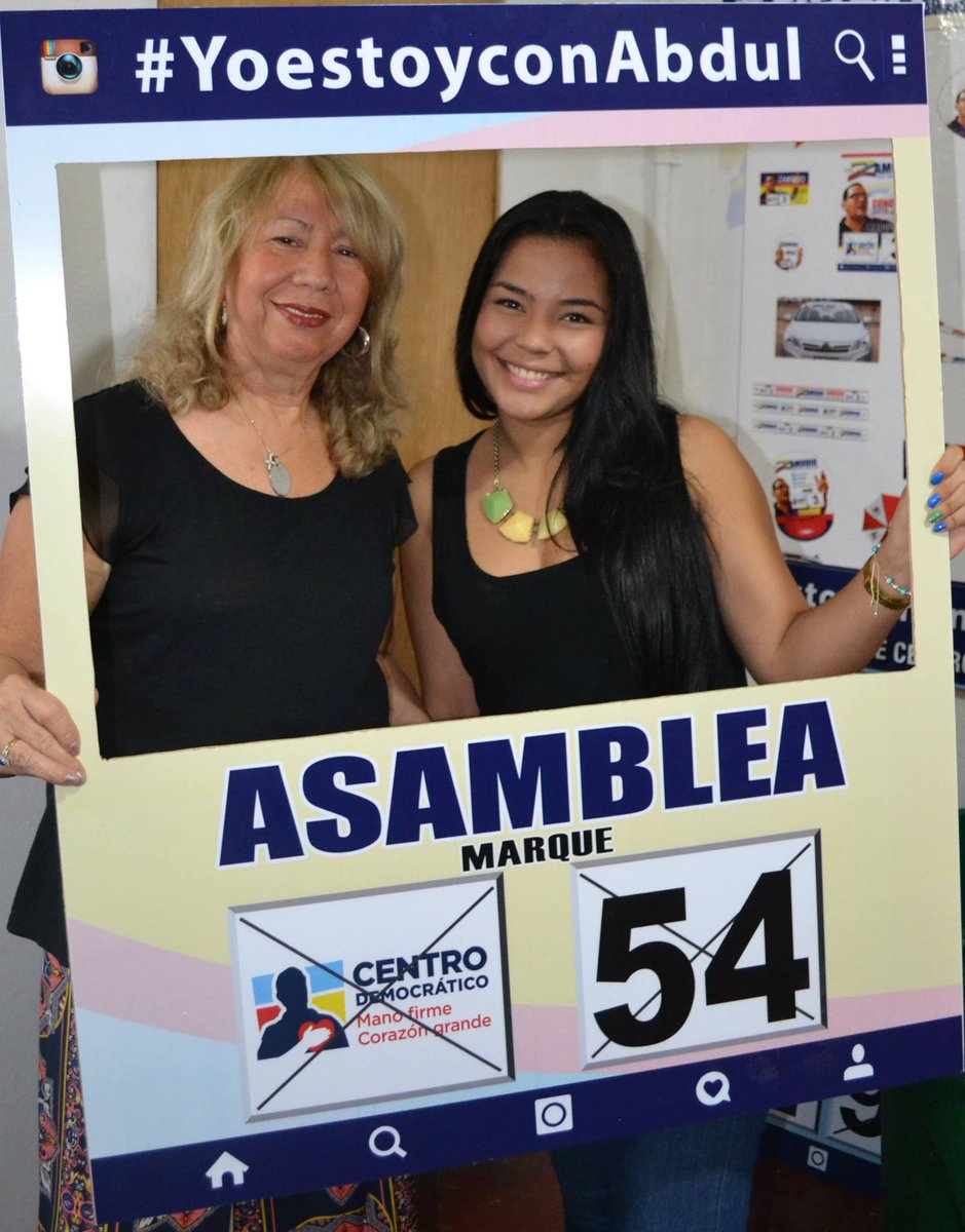 HarbAbdul's tweet photo. #YoEstoyConAbdul #Asamblea #Marque54 #AbdulHarb #PartidoCentroDemocratico http://t.co/DpuM3Ae8p3