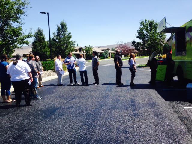 Back to the old times, lines, lines and more lines. Today's lunch.