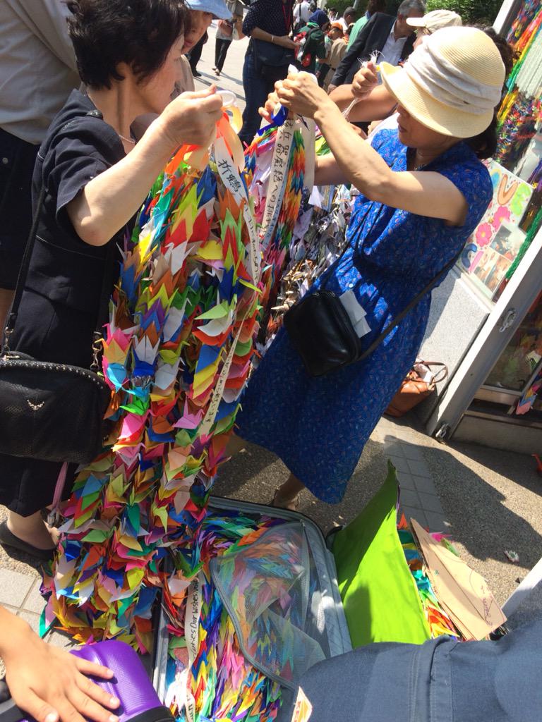wsj2015's tweet photo. Scouts from #wsj2015 have contributed to those millions of #papercranes for the #Hiroshima70 memorial. http://t.co/dvXyY5UYrY