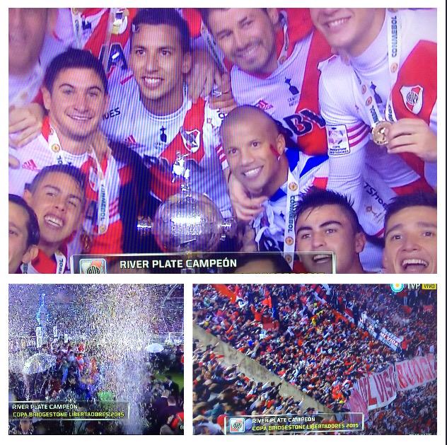 Explota el monumental! Grande mi River querido! Campeón de la #CopaLibertadores2015 ❤️⚽️🐔#Alegría!