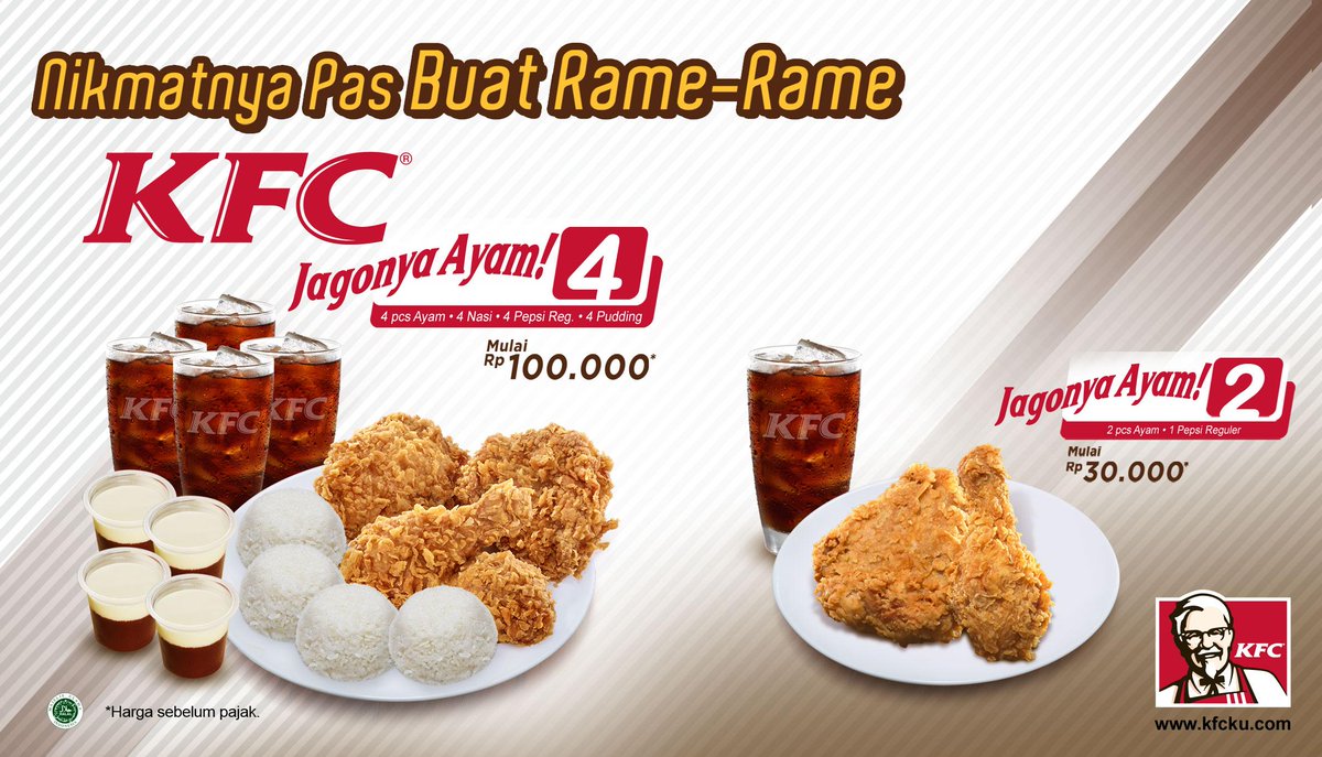 KFC_Subang's tweet photo. KFC Jagonya Ayam, Nikmatnya pas buat rame rame. :) http://t.co/TEPZMkqtik