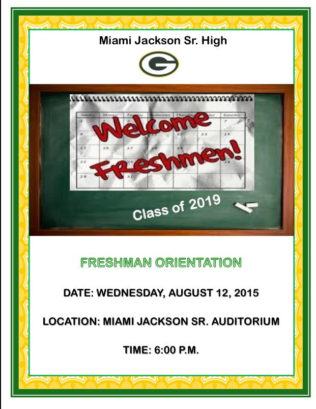 MJSeniorHigh's tweet photo. Freshman Orientation at Miami Jackson @Carlitosway12 http://t.co/O5P9P3ulo8