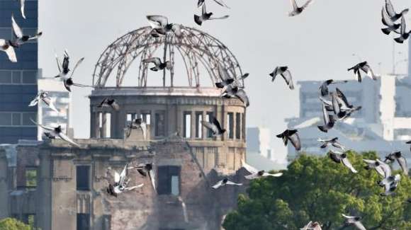 .<a href="/MerrionSqDub/">Merrion Square</a> hosts the annual commemoration for the victims of #Hiroshima 70 Years on. 1:05pm Today #neverforget