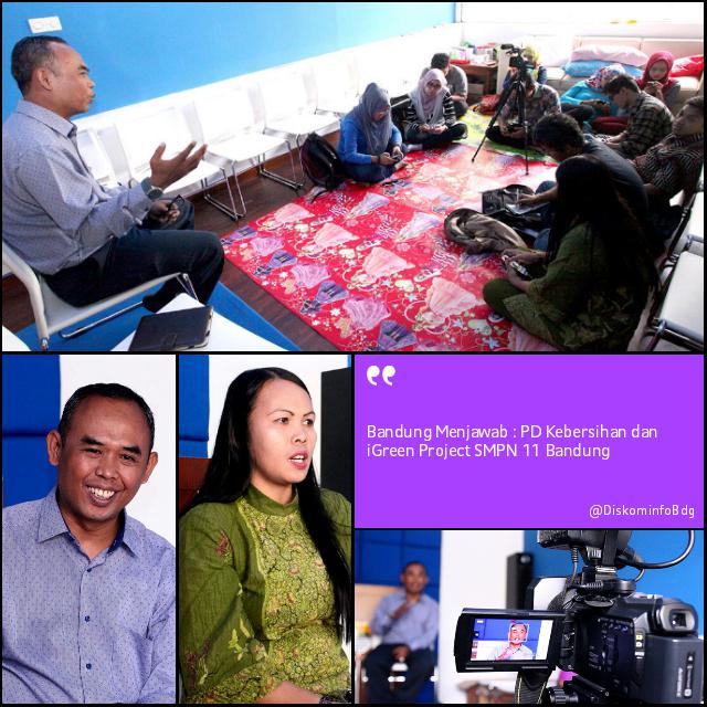 PemkotBandung's tweet photo. #BandungMenjawab Kamis (6/8) Dirut @pdkebersihanbdg @denurha_pdk dan iGreen Project 2015 SMP Negeri 11 Bandung http://t.co/GJSDBqSqFB