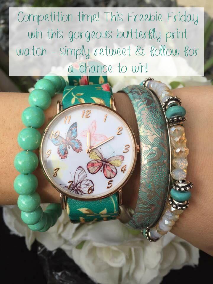 CherryDivaStore's tweet photo. #Competition time! This #FreebieFriday win this cute Butterfly print watch - just #RT &amp; #Follow to #win! http://t.co/Hfu4EMqPxm