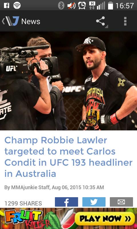 Mylesobrien93's tweet photo. Finally!!!!! #UFC193 #MELBOURNE @Ruthless_RL #andstill #pumped http://t.co/OkYyKcCe2Q